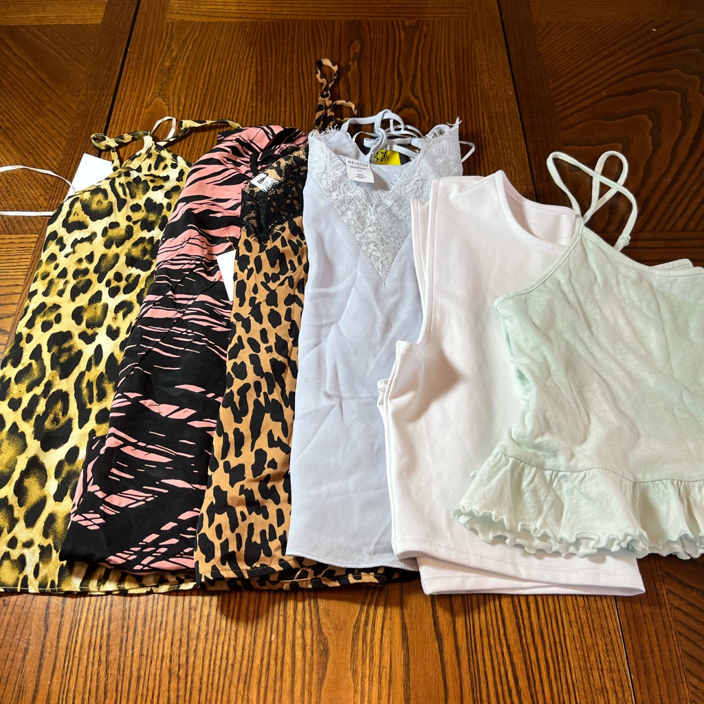 6 Top Bundle Spaghetti Straps Mixed Sizes  ColorsNwot